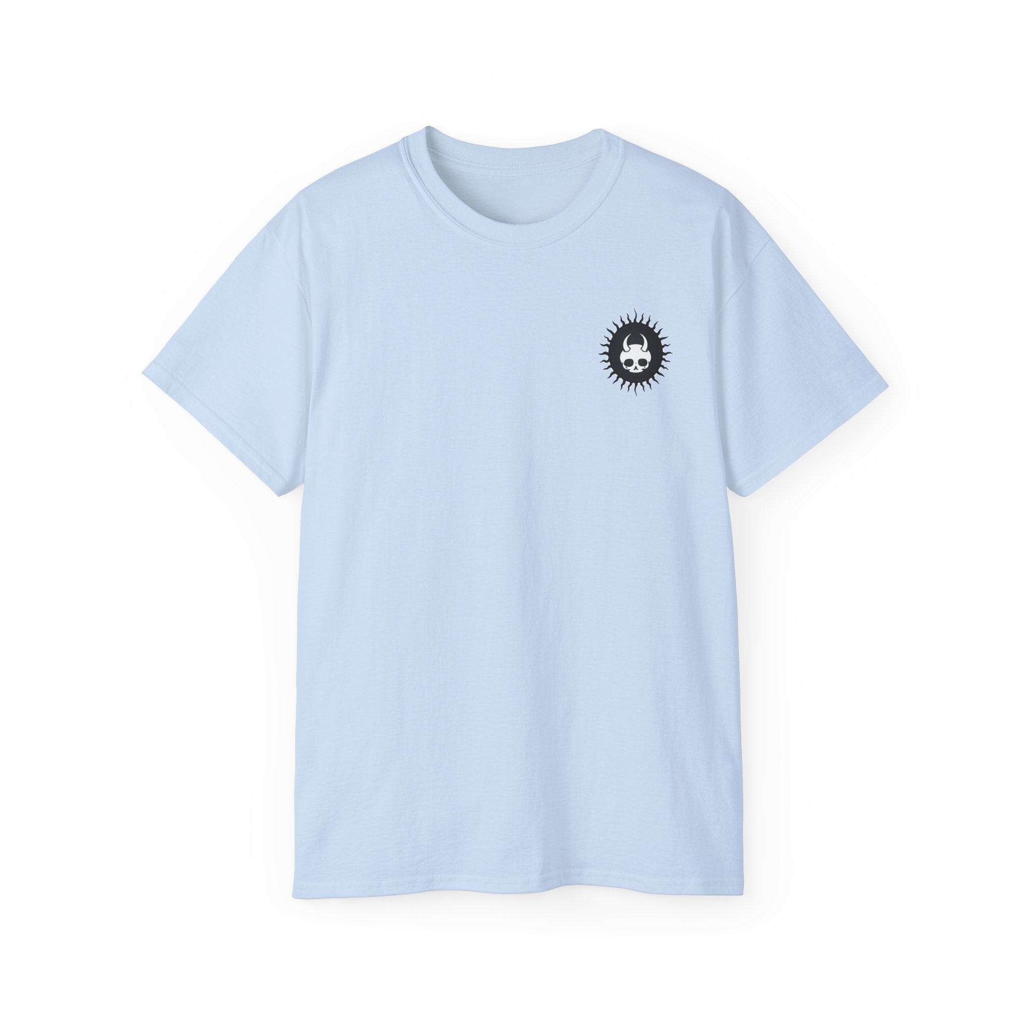 Live Among Demons - Unisex Cotton Tee (Back) - Damned Threads